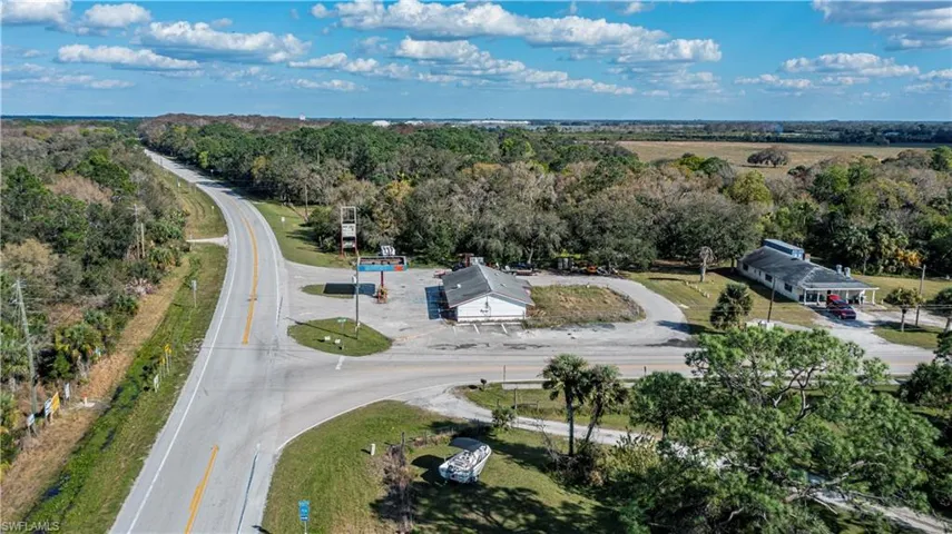 Bird's eye view with a wooded view