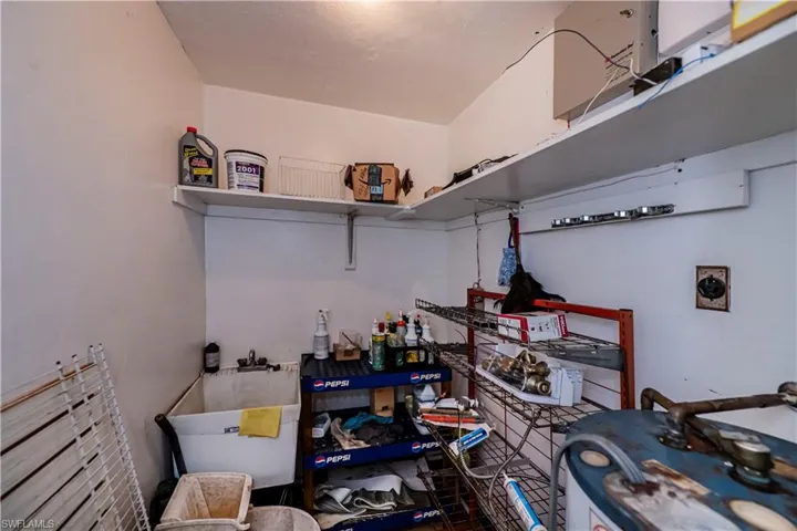 Storage area featuring a sink