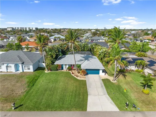 Aerial view of residential area