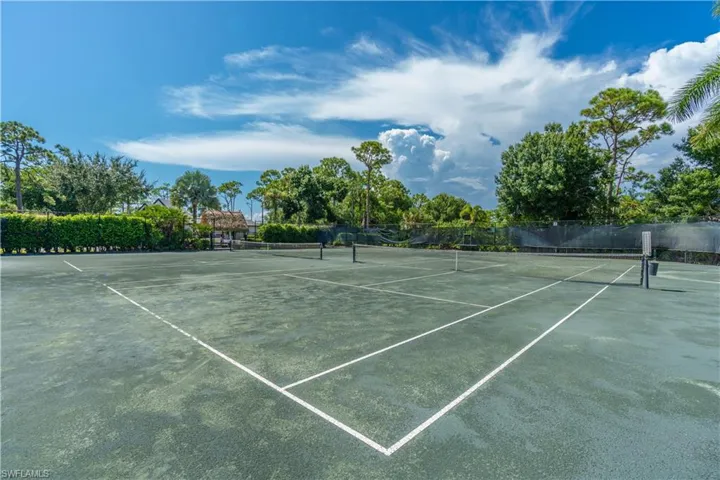 View of tennis court