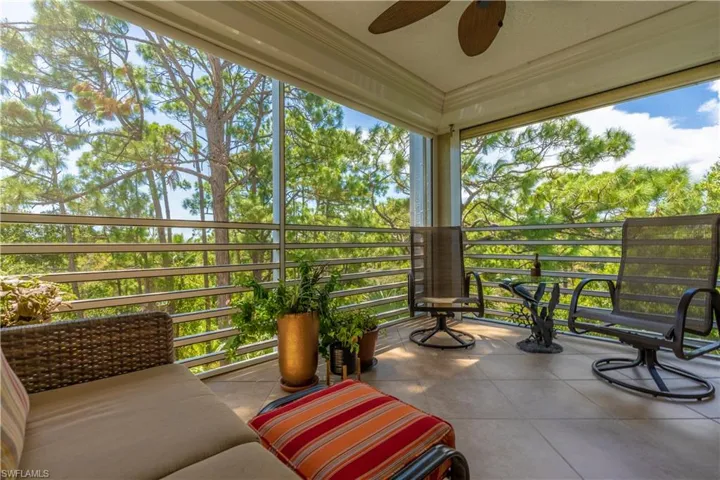 Western exposure on lanai, nestled in amongst the trees