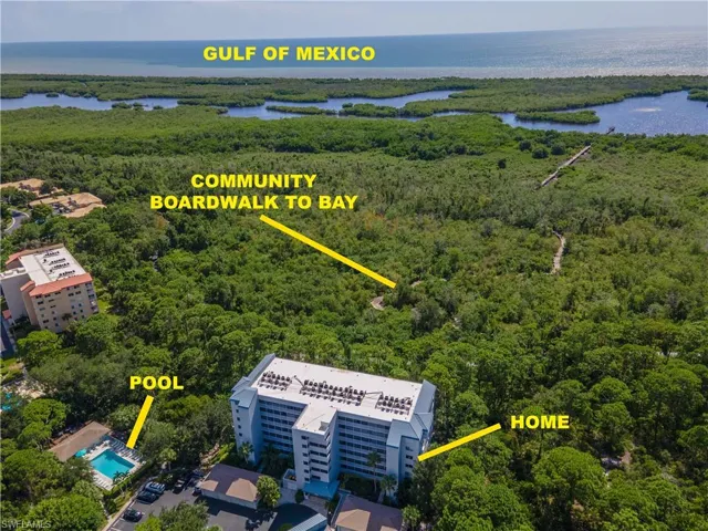 270 Naples Cove showcasing boardwalk out to tiki hut/fishing pier/kayak launch