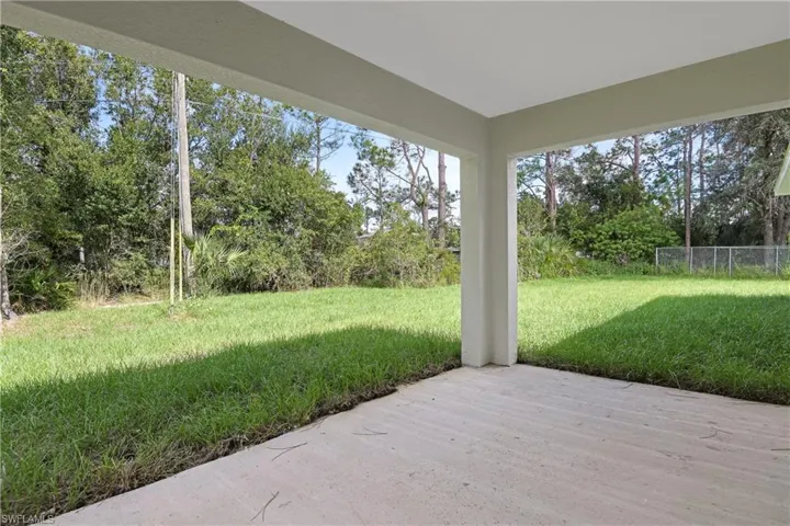 View of patio with view of scattered trees