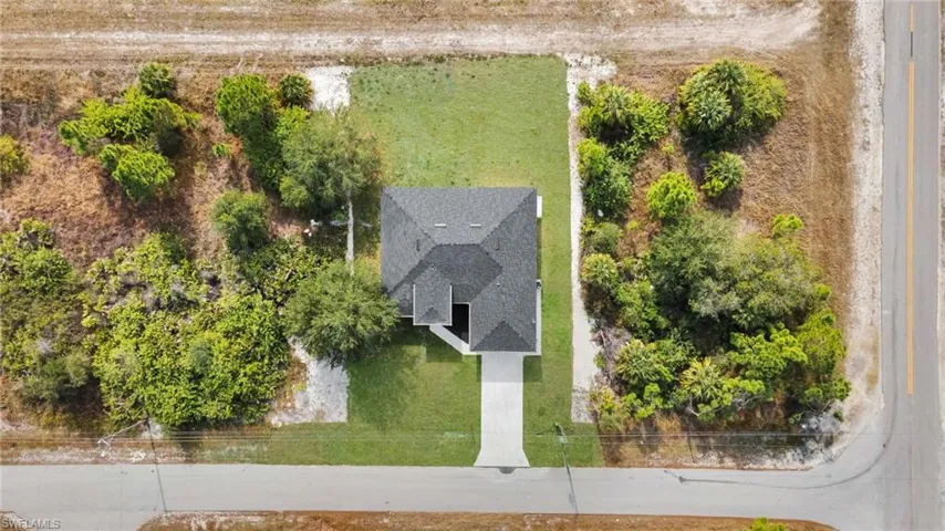 View from above of property