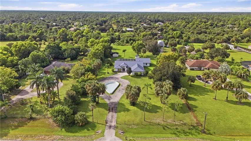 Aerial View of Home 2.5 acres