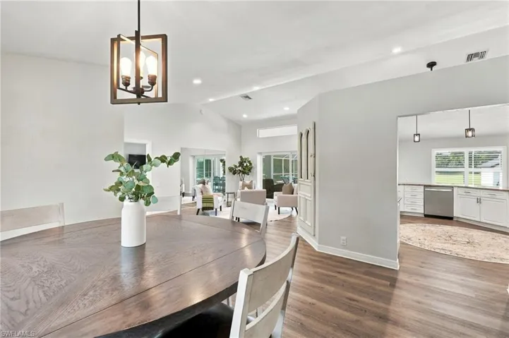 Formal dining area for family dinners