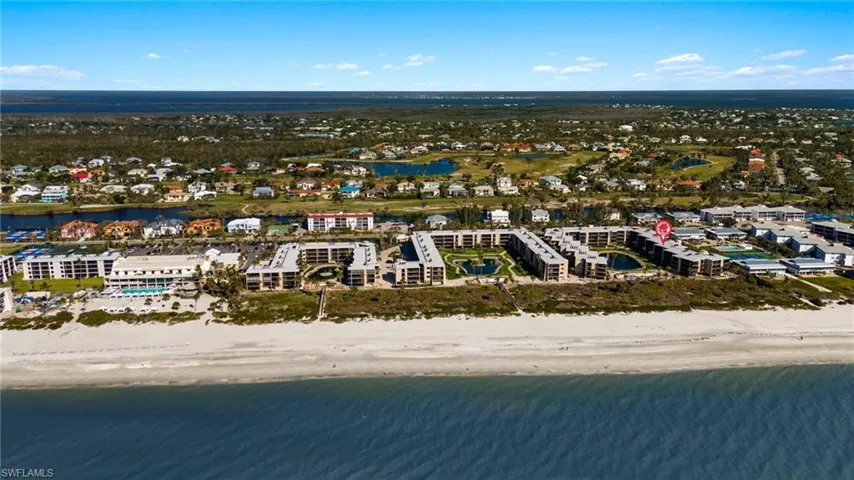 Drone / aerial view of expansive beach