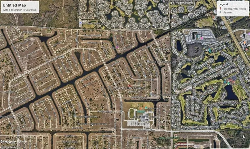 Aerial view of property's location