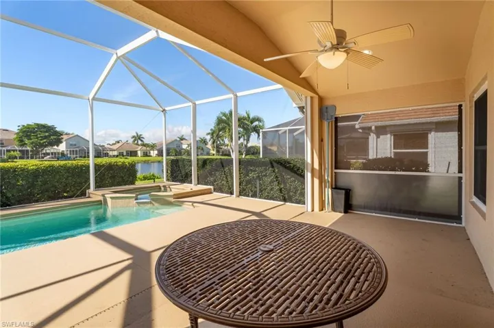 Shade area in screened Lanai