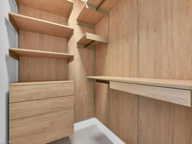 View of walk in closet