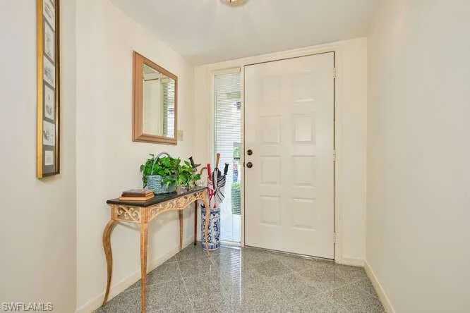 Entrance foyer with baseboards
