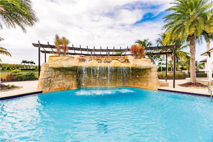 Waterfall at community pool