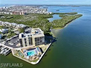 Drone / aerial view of a large body of water