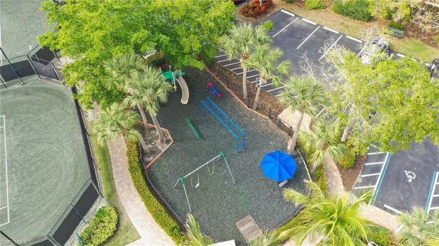 Birds eye view of property