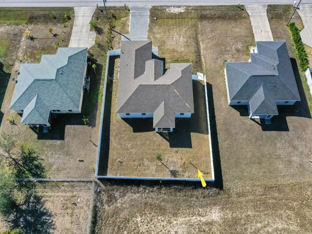 Aerial view of residential area