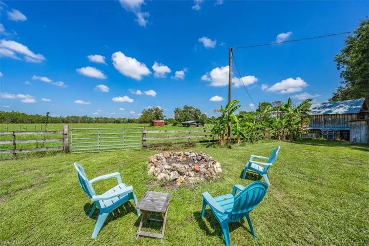 Firepit with a western view