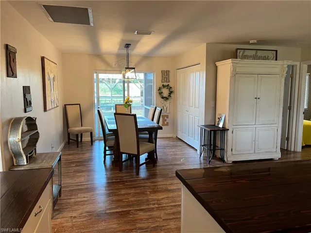Dining area from kitchen... slider to back porch