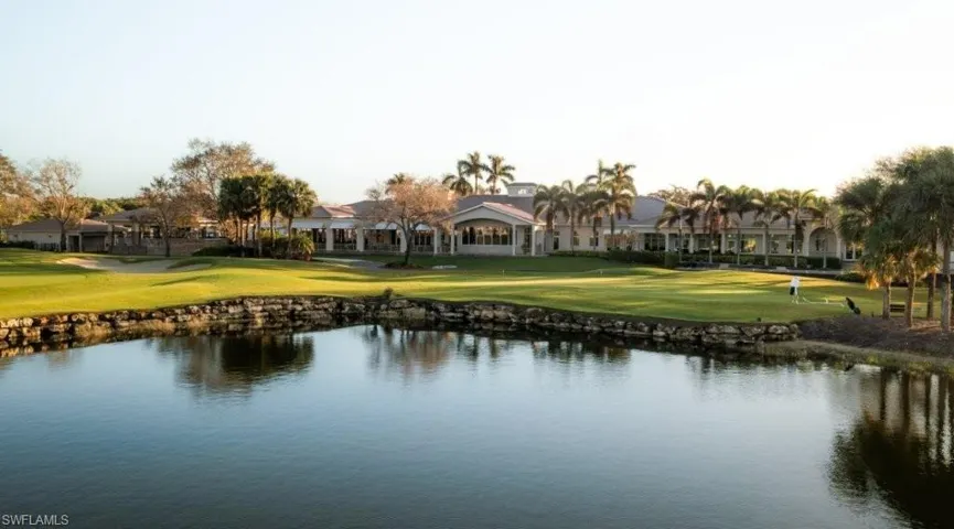 View of water feature featuring golf course view