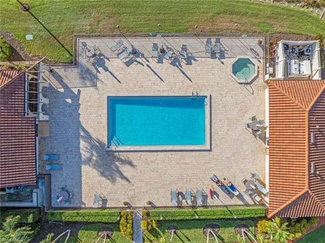 Ariel view of pool at Clubhouse