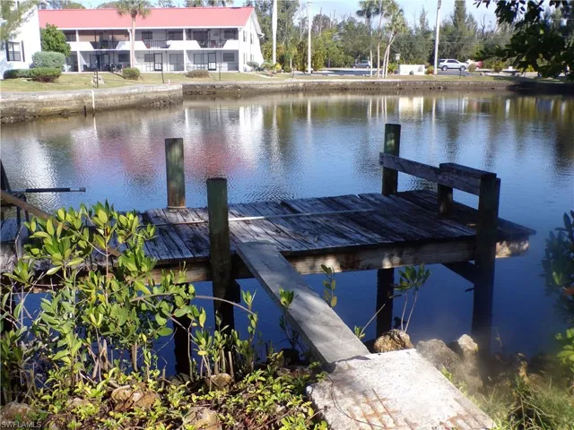 Dock with a water view
