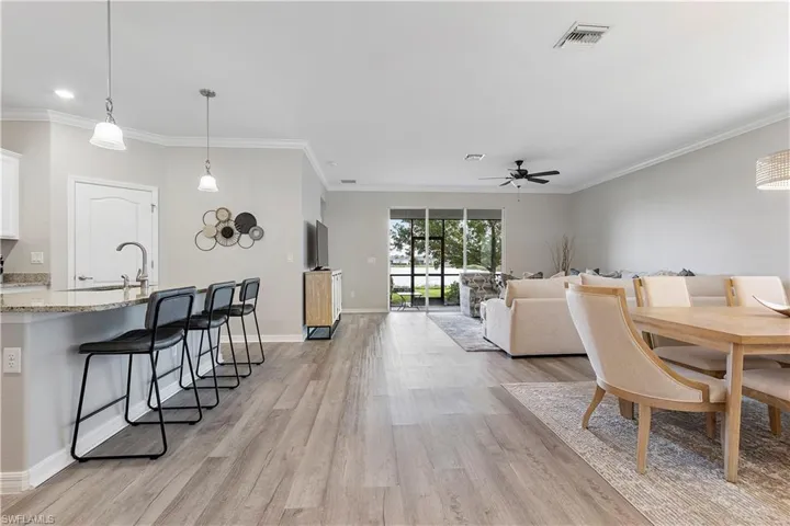 Dining Room Table with bar stool breakfast seating