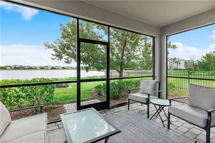 Screened Lanai with expansive lake views
