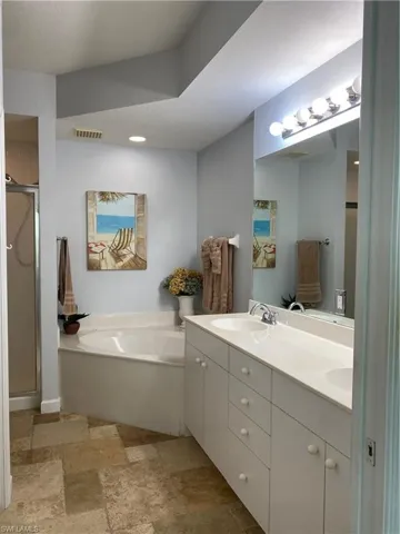 separate tub and shower