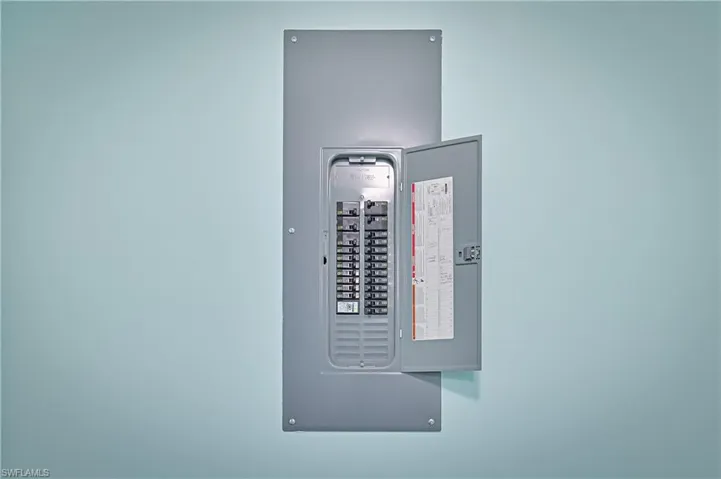 Utility room with electric panel