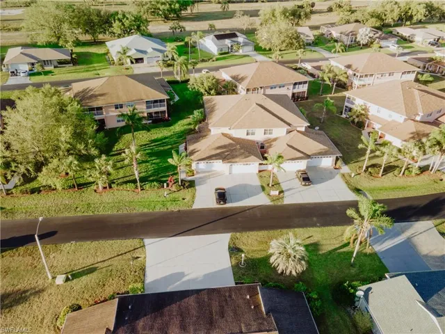 Aerial view of residential area