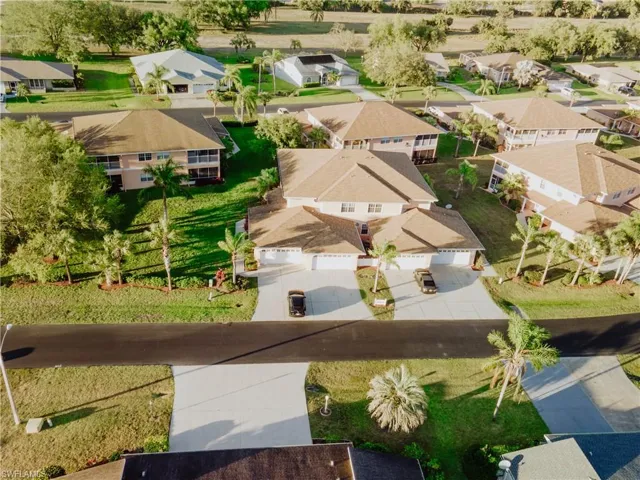 Aerial view of residential area