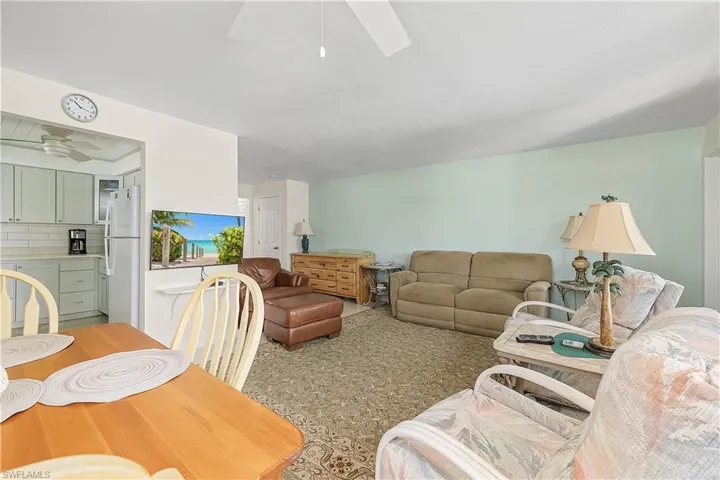 Living room with ceiling fan