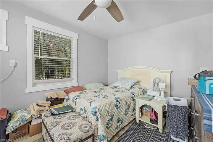 Bedroom with ceiling fan
