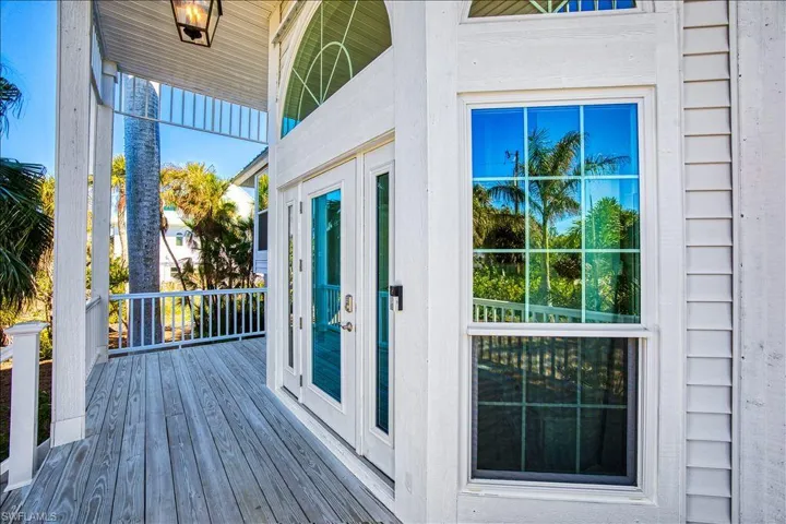 Deck featuring french doors