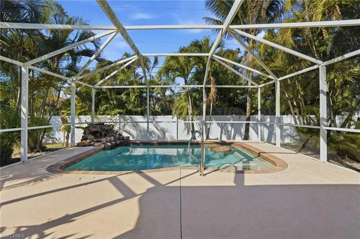 Sceened-in pool and decking.