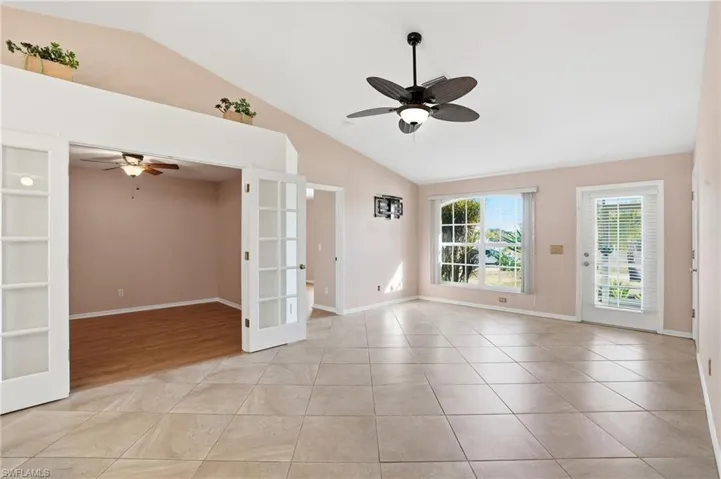 Greatroom showing entry to Den