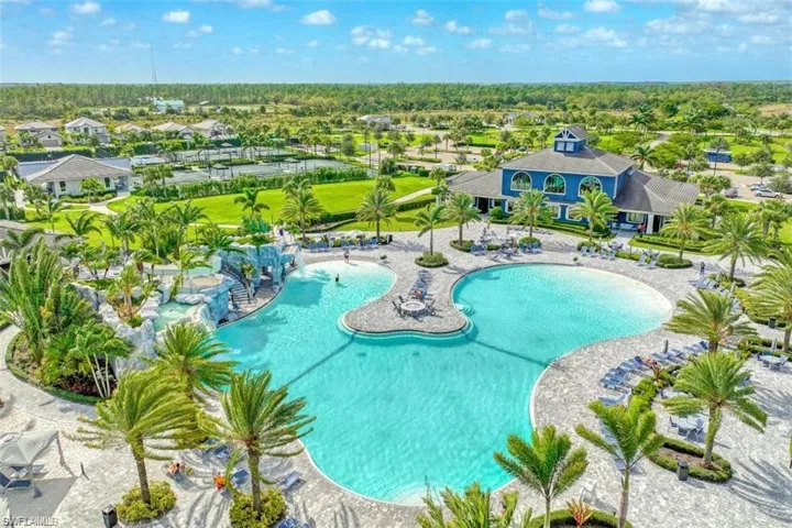 11,000 sf zero depth entry pool and oversized hot tub.