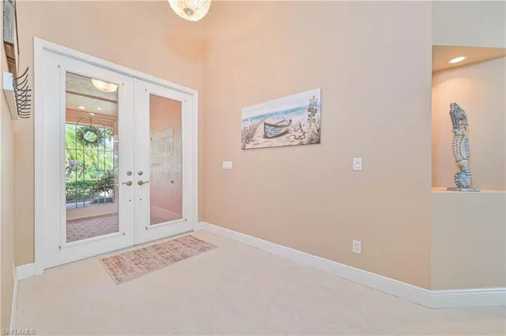 Entryway with french doors