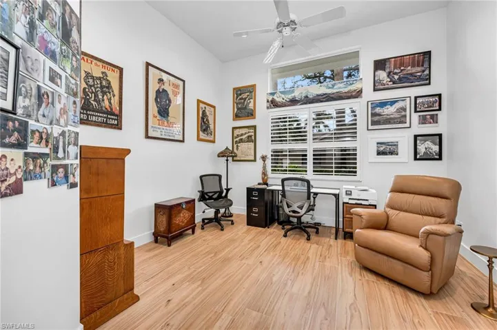 High volume ceilings in this study. A great space!