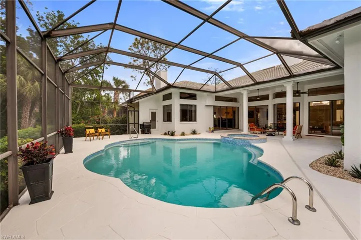 Large area around pool for lounging and taking in the outdoor sounds and sun