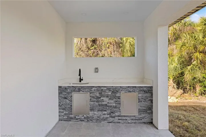 Bar with sink