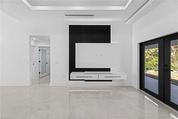 Corridor with french doors