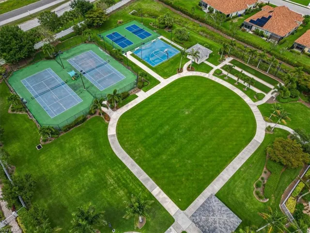 Birds eye view of property