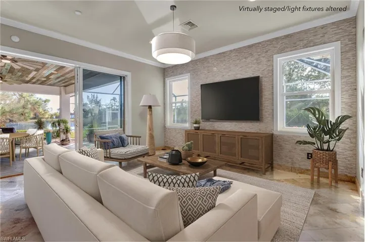 Virtually staged/light fixtures altered