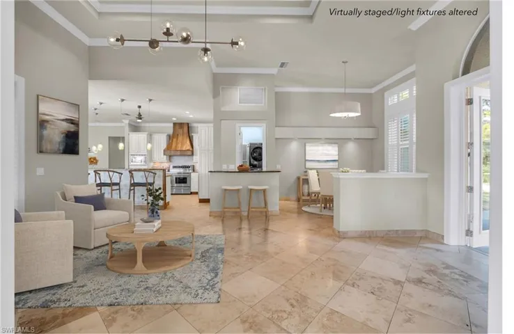 Virtually staged/light fixtures altered