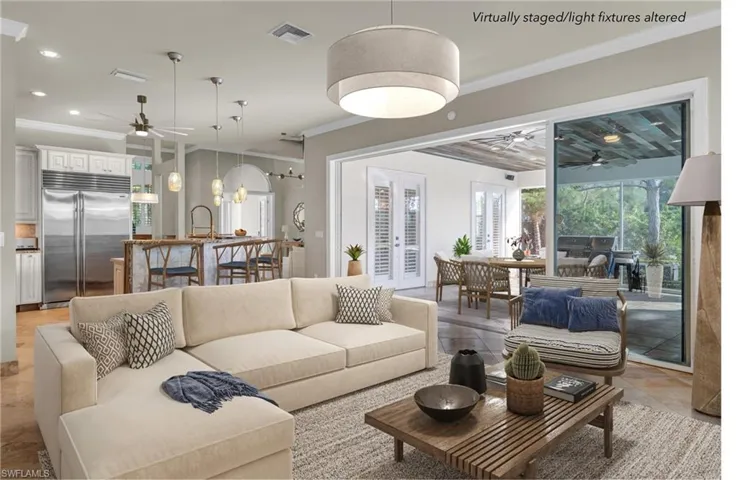 Virtually staged/light fixtures altered