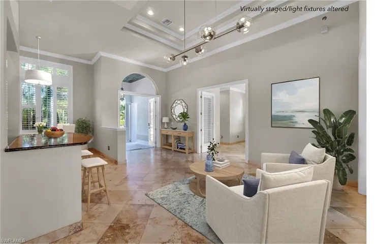 Virtually staged/light fixtures altered