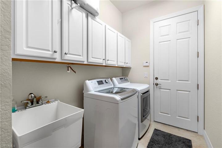 Laundry Tub, Storage & Full Size Washer/Dryer