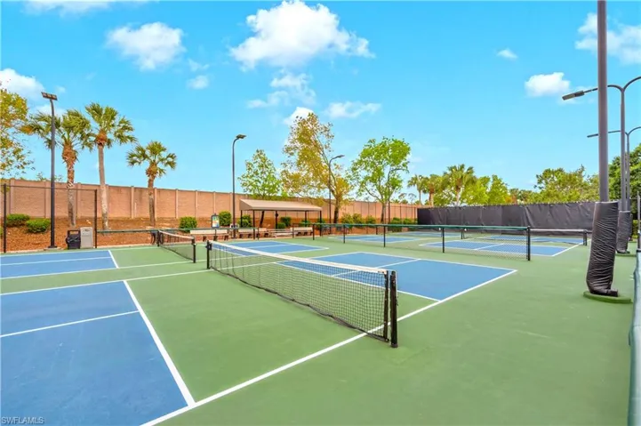 View of tennis court