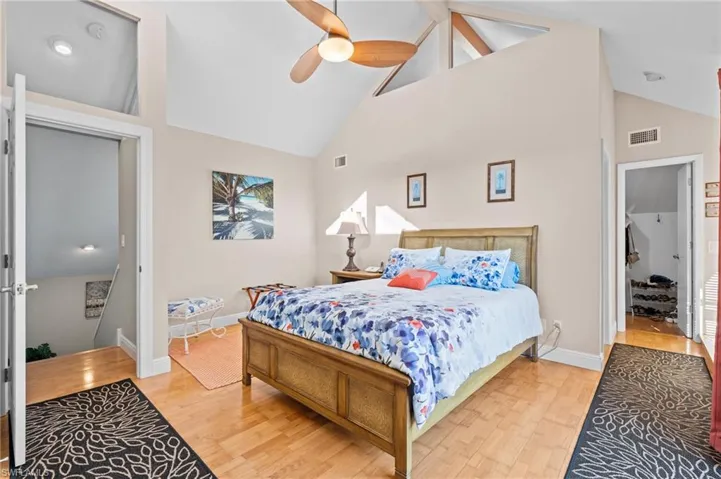 Master BR featuring wood finished floors, baseboards, and visible vents