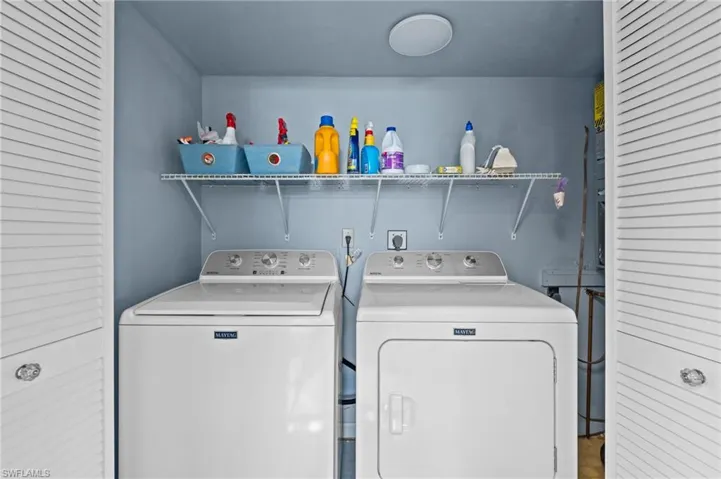 Laundry area with separate washer and dryer and laundry area